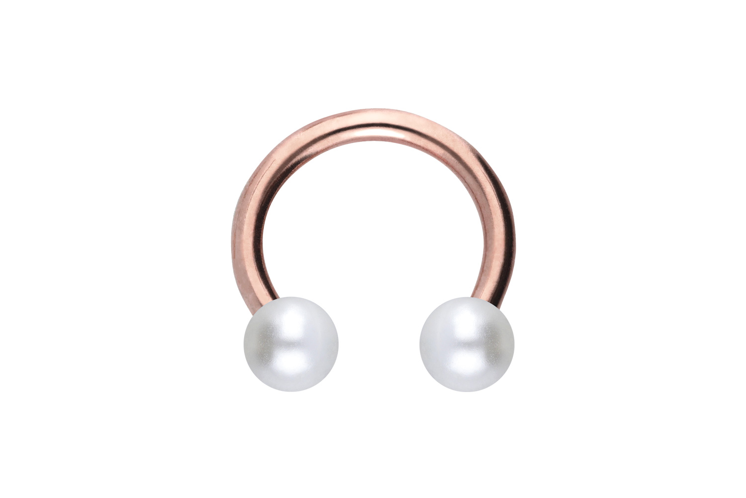Titan Hufeisenring Piercing SYNTHETISCHE PERLEN